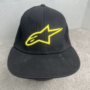 Alpine Stars‎ Ageless Flat Bill Hat Small Medium Navy Gold